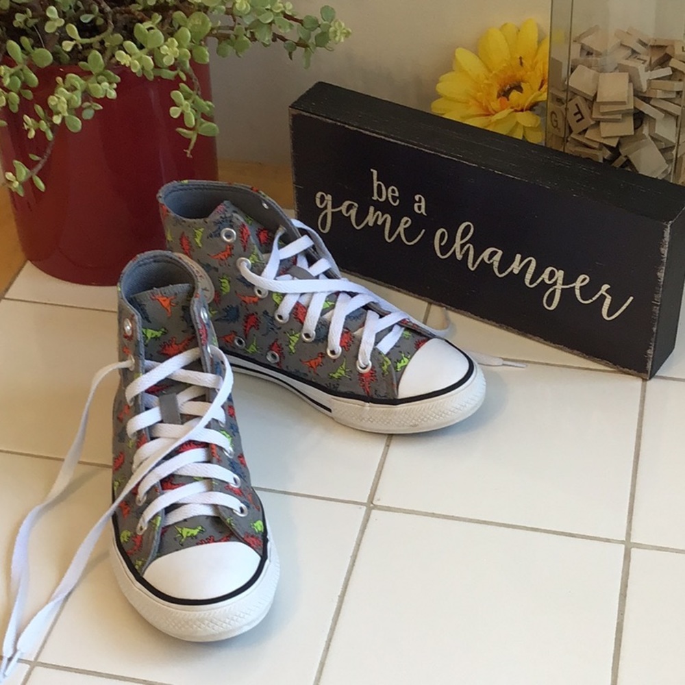 ‘Converse’ Grade School Dinoverse Hi-Top Sneakers